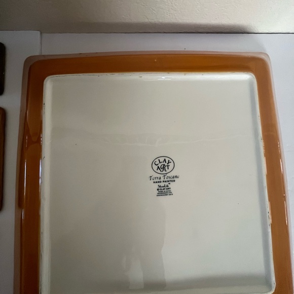 TIERRA TOSCANO Hand Painted Clay Art Food Servers - Set of 7 pcs. - Picture 4 of 11